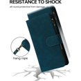 thumbnail image 5 of Wallet Case Compatible with iPhone 17 Pro Max, 6 Card Holder with RFID Blocking, PU Leather Zipper Flip Wallet Pocket, Kickstand, Wrist Strap | Protective Phone Cover for 17 Pro Max, Blue, 5 of 7