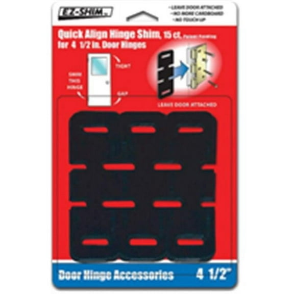 Ez Shim Incorporated HS450BP 4.5 Hinge Shim Sheet Of 3, Black