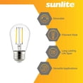 thumbnail image 3 of 6Pk - Sunlite 2w LED Amber S14 String E26 Bae Dimmable 2200K Clear Bulb, 3 of 7