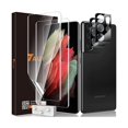 thumbnail image 1 of xixishop 2+2 Pack Screen Protector Designed for Samsung Galaxy S21 Ultra [Full Protection], 2 PCS Soft TPU Film + 2 PCS Camera Lens Protector, 100% Fingerprint Unlock, Bubble Free - 6.8 inch, 1 of 1