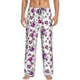 thumbnail image 2 of Goofa Rose Flowers Printed Soft Pajama Pants for Men, Wide Leg Comfy Casual Lounge Yoga Pants-X-Large, 2 of 9