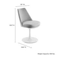 thumbnail image 5 of Lippa Swivel Dining Chair in White Light Gray, 5 of 10