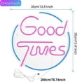 thumbnail image 2 of Neon Signs Good Times Led Signs 15.8"x 15.8" for Bedroom Wall Decor, Light Up Sign Adjustable Brightness for Wall Decor Bedroom Bar Christmas Birthday Holiday Party, 2 of 5
