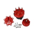 thumbnail image 2 of MSD Ignition Distributor Cap and Rotor Kit 8445 Cap-A-Dapt; For Use With Most MSD Distributors; Non Adjustable Rotor; Ford Style Cap; With Wire Retainer; Clip Down; HEI Style Posts; Red, 2 of 5