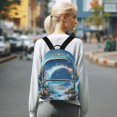 thumbnail image 7 of FORMRS Mini Backpack Purse for Women Quilted Travel Daypack Casual Shoulder Bag, Floral Moon, 7 of 7