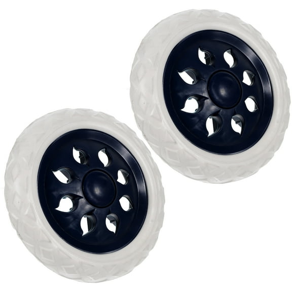 FELTECHELECTR 2Pcs Replacement Wheels 16.00X16.00X3.00Cm in Dark Blue for Shopping Carts and Trolleys