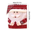 thumbnail image 3 of Christmas Chair Covers – Santa Hat Chair Back Covers for Dining Room, Washable Fabric Chair Slipcovers for Holiday Party, Restaurant, Office, Classroom Decorations, 3 of 5