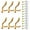 Golden, variant on GROWTH TANK 6 Pieces Heavy Duty Double Robe Hooks Handbag Bag Hanger Hooks for Towel, Jacket Black