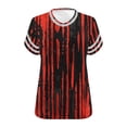 thumbnail image 6 of Women's Tops Short Sleeve Plus Size Solid Oversized Neck Summer Sports Base Tee, 6 of 6