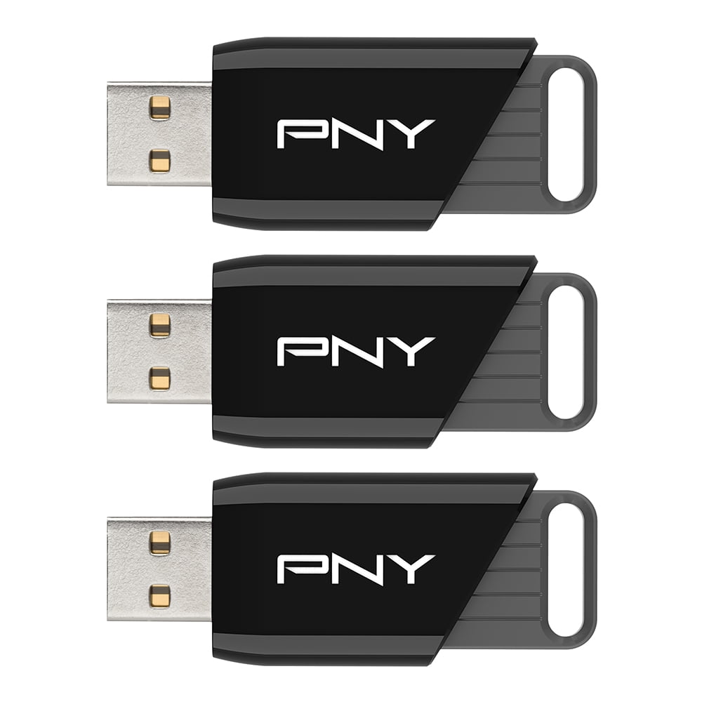 PNY 128GB Attaché X USB 3.2 Gen 1 Flash Drive, Advanced Performance Up to 130MB/s Read, Everyday Data Store & Transfer, Reliable Portable Storage, Durable, Type-A, Computers, Laptops, Desktops, 3Pack
