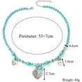 thumbnail image 4 of Turquoise Necklace, Boho Long Beaded Necklace with Vintage Ethnic Bohemian Turquoise Pendant - Statement Western Jewelry Gifts for Women, 4 of 4
