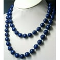 thumbnail image 2 of EOEMY Natural 8mm Dark Blue Egyptian Lapis Lazuli Round Gems Beads Necklace 36", 2 of 2