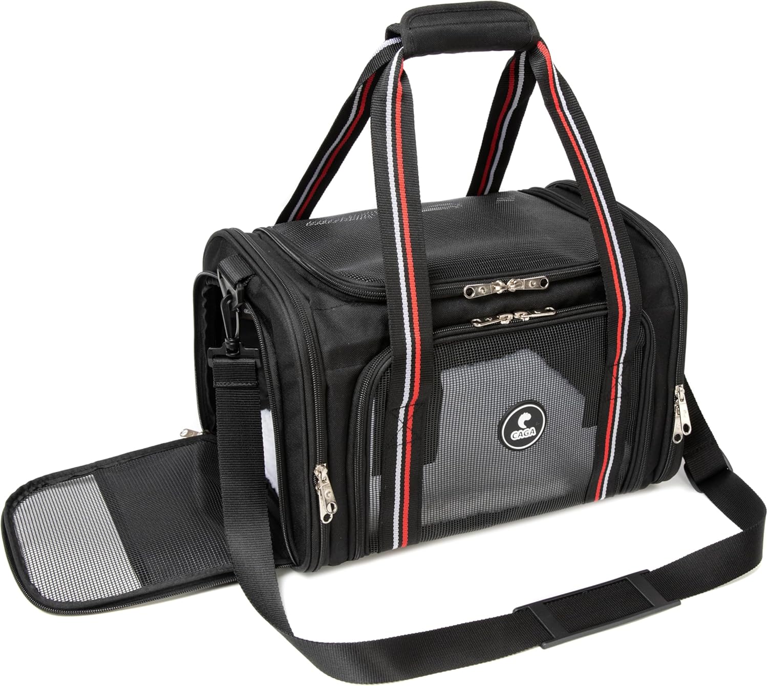Soft-Sided Pet Carrier with Ventilation - Foldable & Collapsible for Small to Medium Dogs & Cats up to 15 lbs