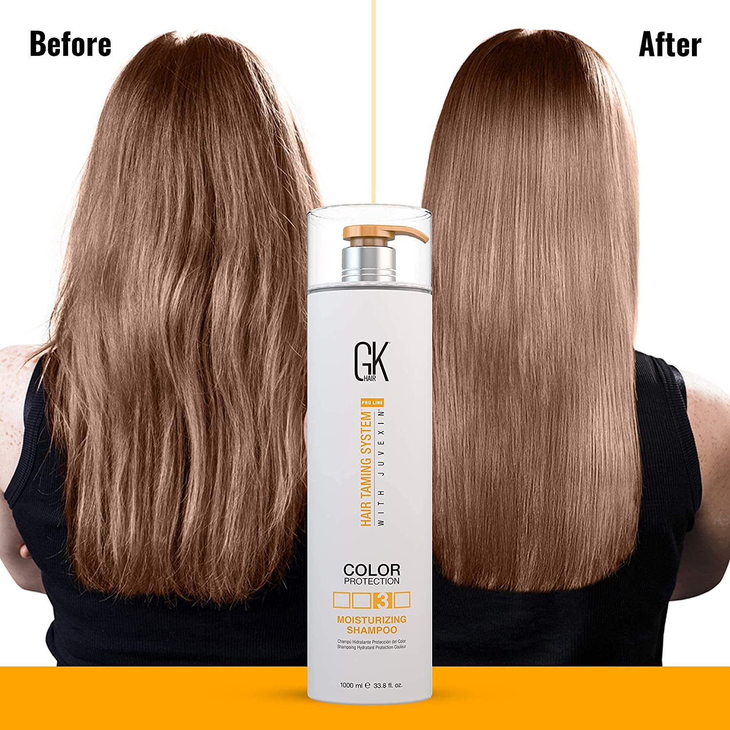 Buy GK Hair Global Keratin Moisturizing Shampoo & Conditioner Sets 1000ml with Leave in Spray