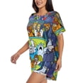 thumbnail image 2 of Lsque Scooby-Doo Women's Short-Sleeved Pajama Set - 2 Piece Soft and Lightweight Sleepwear Set-4X-Large, 2 of 9