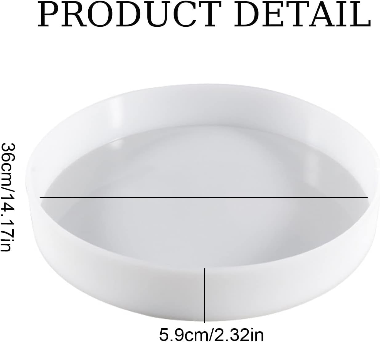 Large Round Epoxy Mold, Silicone Tray Molds for Epoxy Resin, Round Epoxy Mold for Coffee Desk, Clock and Table, DIY Round Risen Mold for Home Decorations