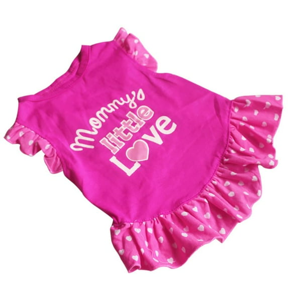 Summark For Small Dog Cat Princess Dress Pet Puppy Bowknot Vest T Shirt Dress Apparel
