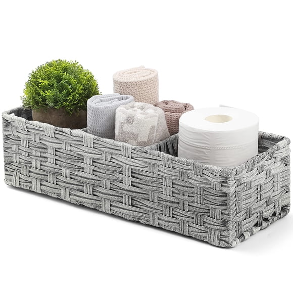 Cesta de papel AOZITA con tapa para inodoro, compartimentos más grandes
