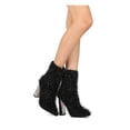 thumbnail image 6 of New Women Cape Robbin Beautiful-27 Tinsel Pointy Toe Metallic Block Heel Bootie, 6 of 6