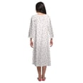 thumbnail image 3 of Moomaya Nightwear For Women Printed 3/4th Sleeve Cotton Knee Length Sleepwear, 3 of 6