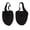 Black, variant on Women's Half Sole Dance Shoe Stretchy Breathable Slip Resistant Ballet Slipper For Yoga Gymnastics Fitness Practice Training Solid Black Color Size S Small Dimensions 4.72 Inches / 12.00 cm