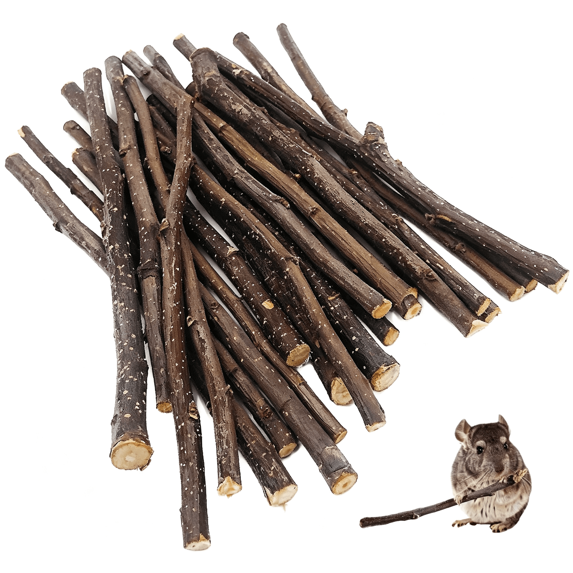 ZULAR Apple Sticks Pet Chew Toys Treats for Ch"Illa Guinea Pigs Rabbits Squirrel Hamster Bunny Apple Sticks Guinea Pig Toys