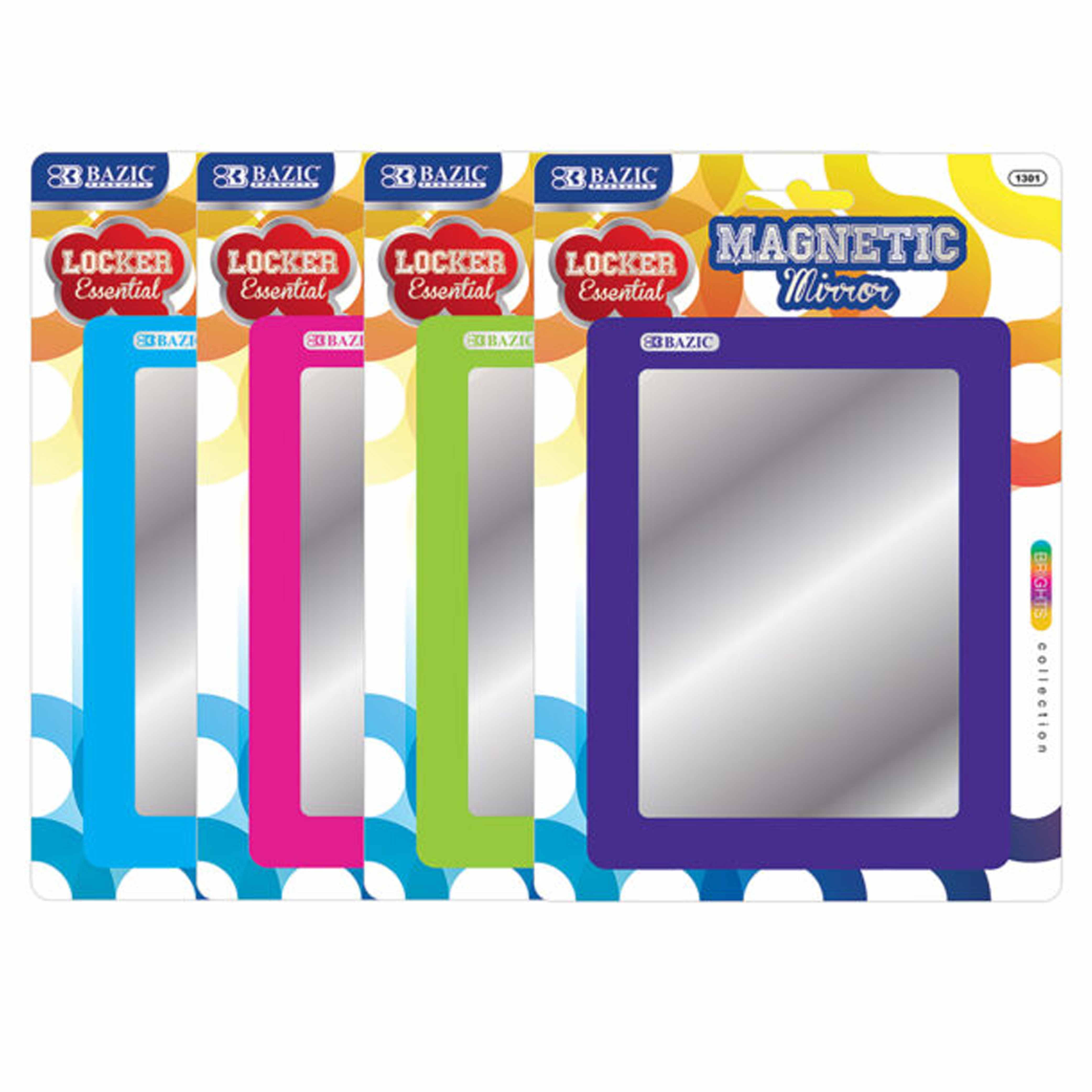 2 Pack Magnetic Locker Mirrors, Acrylic Small Plastic Mirror (4x6 in)