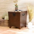 thumbnail image 2 of SEI Furniture Wood Espresso Square Pyramid Trunk End Table, 2 of 7