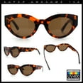 thumbnail image 2 of Womens Thick Plastic Cat Eye Retro Vintage Mod Style Gothic Sunglasses Tortoise - Brown, 2 of 8