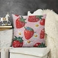 thumbnail image 2 of SHANXI Square Throw Pillow Covers Red with Decorative for Home Bedroom Sofa Fruit Pink Painting Pillowcases 20x20in, 2 of 5