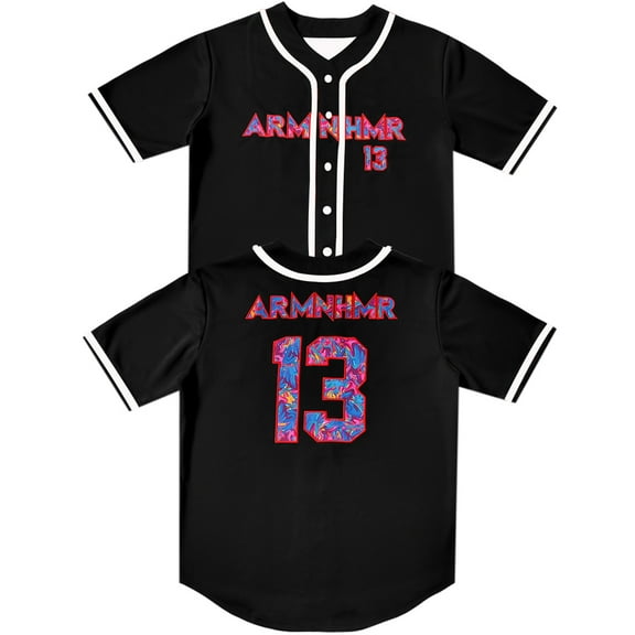 ARMNHMR 13 Baseball Jersey V-neck Unisex Baseball Jacket Harajuku Button-up Shirt