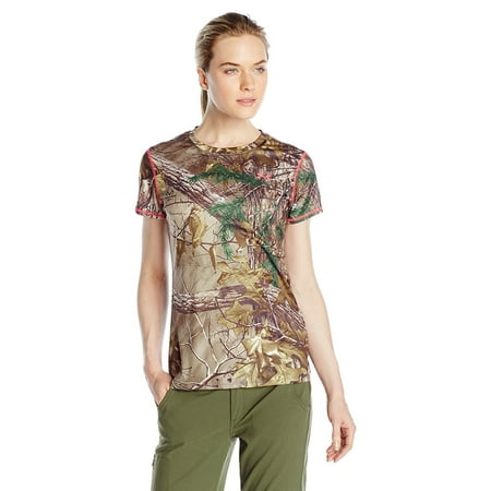under armour under armour women s heatgear evo camo shirt realtree ap-xtra /perfection large