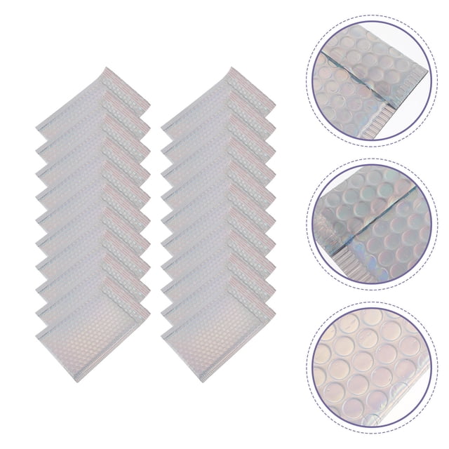 OUNONA 20pcs Padded For Shipping Thickened Express Mailers Protective Packaging For Fragile Items Silver Color