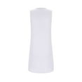 thumbnail image 5 of Womens Summer Dresses Tank Dress Sleeveless Strap Square Neck Pleated Solid Color Cover Up Plain Casual Loose Plus Size (XL, White-I), 5 of 5