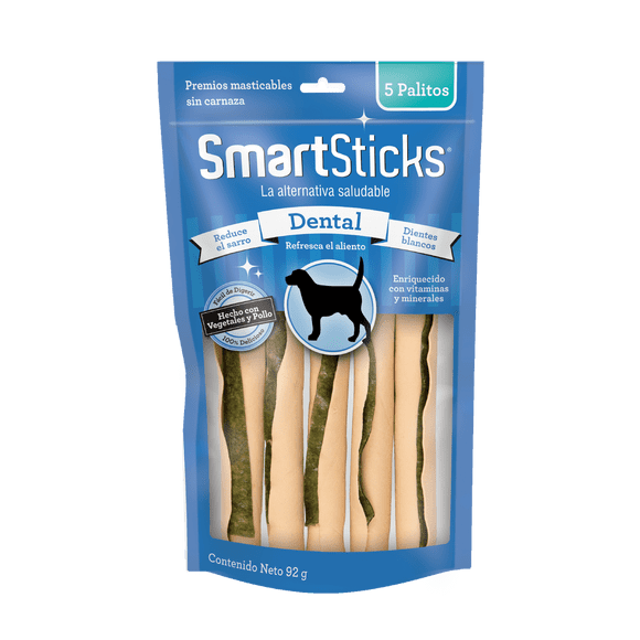 SmartBones premio para perro Stick Dental 5 Palitos