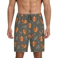 thumbnail image 3 of Lsque cute fall fox leaf Mens Sleep Pajama Shorts,Short Pajama Pants, Cotton Ultra-Soft Knit-X-Large, 3 of 9
