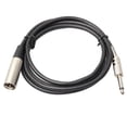 thumbnail image 2 of Cable de sonido XLR 3Pin a 1/4 6.35 Mm para Amplificador Mezclador de DJ CUTICAT Negro 6 pies, 2 of 6