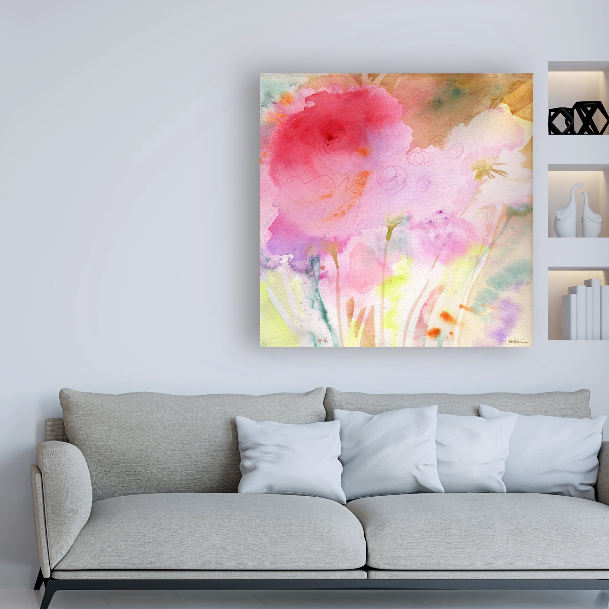 Trademark Fine Art 'Pink Whisper' Canvas Art by Sheila Golde