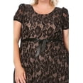thumbnail image 5 of Women's Plus Size Lace Short Sleeve Party Midi Dress, 5 of 6