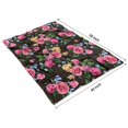 thumbnail image 4 of Pioneer Flower Floral Print Pattern Blanket,Comfortable Soft Lamb Wool Throw Blanket,All Season,Warm Lightweight Blankets for Sofa Bed Couch Living Room Chair,40"x50", 4 of 4