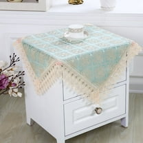 Namzi-b Square Tablecloth,Nightstand Tablecloth,Side Table Cover,Table Cloth for Bedside Table/Nightstand/Tea Table/End Table/Dressers,Table Dustcover Doilies for Furniture (Classic Green)