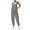 Gray, variant on Kaemgyyd Overalls for Women Elastic Waist Adjustable Straps Jumpsuits with Pockets Sleeveless Solid Casual Cinch Bottom Romper