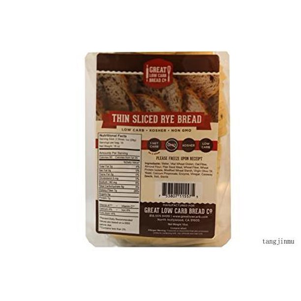 Great Low Carb Thin Slice Rye Bread 16 Oz Loaf Pack Of 4 Keto