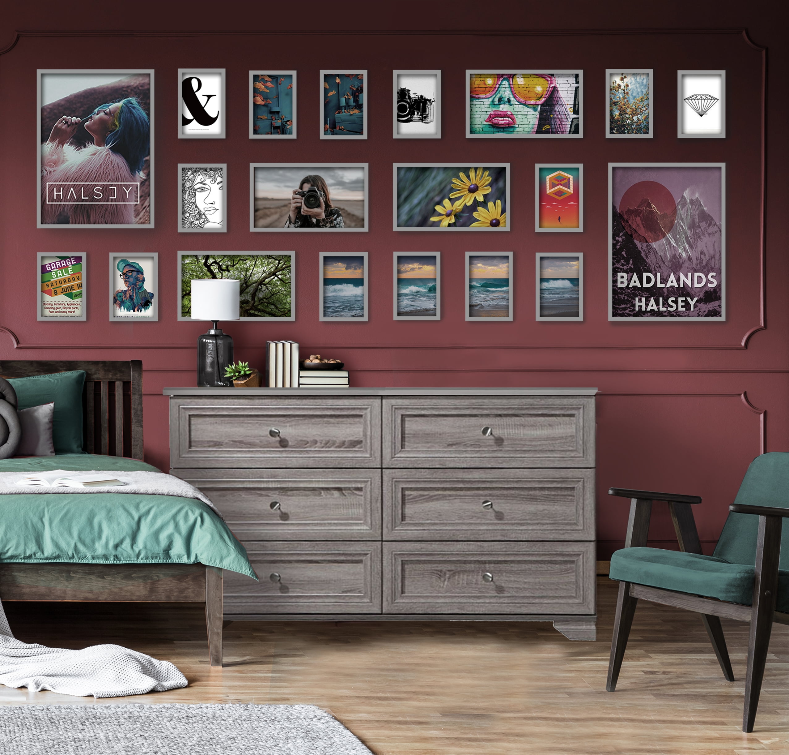 Belle Isle Furniture South Lake 6 Drawer Double Dresser Walmart