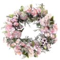 thumbnail image 1 of Guirnaldas rosas realistas hechas a mano para puerta de entrada, ventana, boda, decoración de pared para el hogar - 17 pulgadas artificiales, 1 of 5