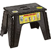 1 PK, B & R Plastics 103-6BK-E-Z Foldz 12 In. 1-Step Folding Step Stool