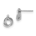 thumbnail image 1 of SS White Ice Three Ring Diamond Post Earrings QW327, 1 of 2