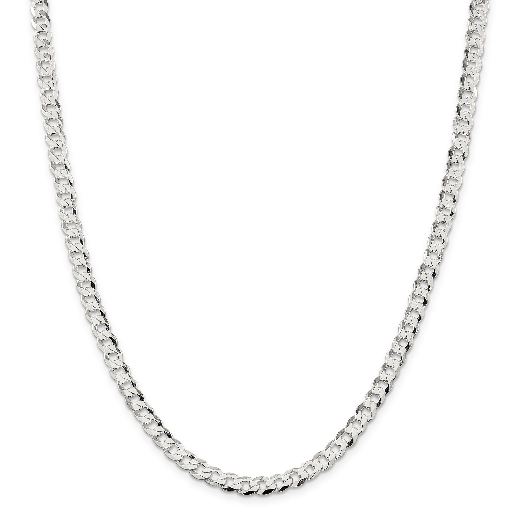 925 Sterling Silver 5.65mm Concave Beveled Link Curb Chain Necklace 18 Inch Pendant Charm Fine Jewelry For Women Gifts For Her 925 Sterling Silver 5.65mm Concave Beveled Link Curb Chain Necklace 18 Inch Pendant Charm Fine Jewelry For Women Gifts For Her