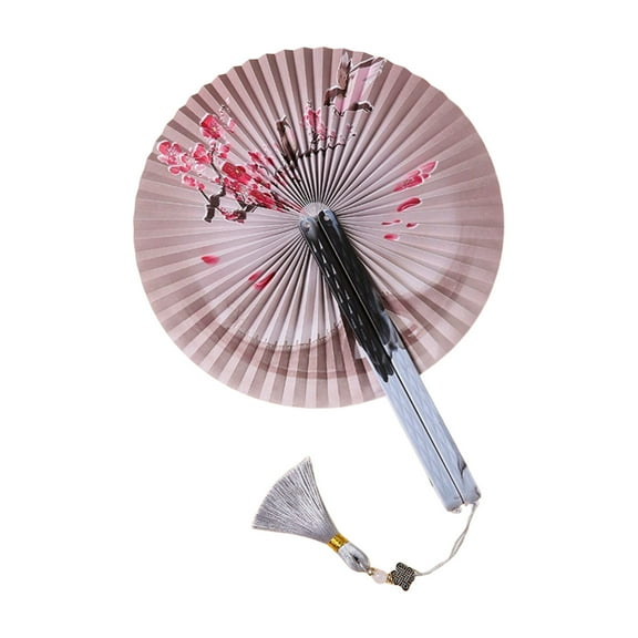 Yoetaun Handheld Hand Fan With Pendant Magnetic Folding Fan For Women Vintaged Shape Paper Fan For Weddings And Decorations Color 3