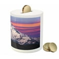 thumbnail image 3 of Nepal Piggy Bank, Himalayan Mountain in the Sunset Nature Photography Idyllic Composition Trekking, Ceramic Coin Bank Money Box for Cash Saving, 3.6" X 3.2", Multicolor, by Ambesonne, 3 of 4